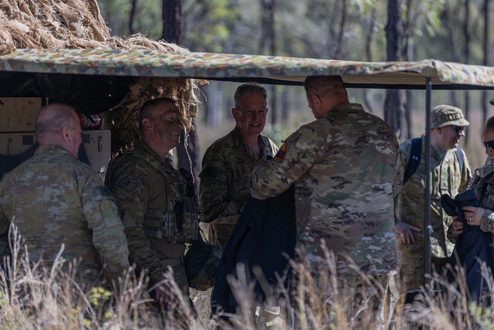 1AD CG visits leaders and soldiers during Talisman Sabre 23