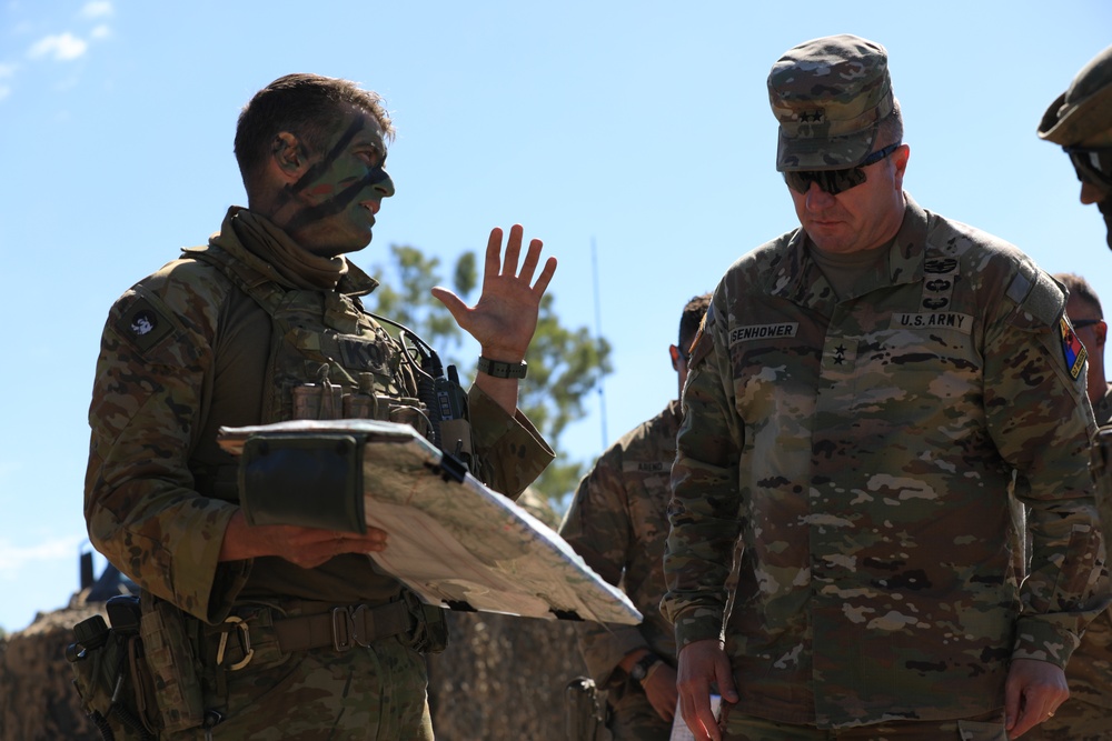 1AD CG visits leaders and soldiers during Talisman Sabre 23