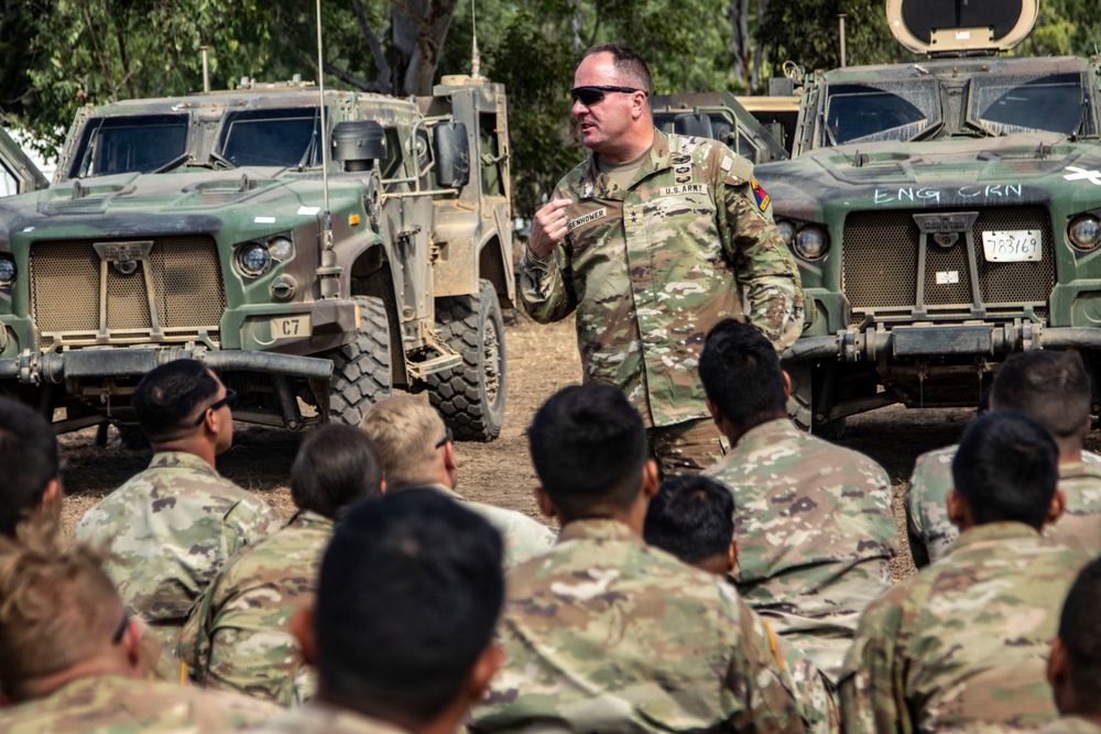 1AD CG visits leaders and soldiers during Talisman Sabre 23