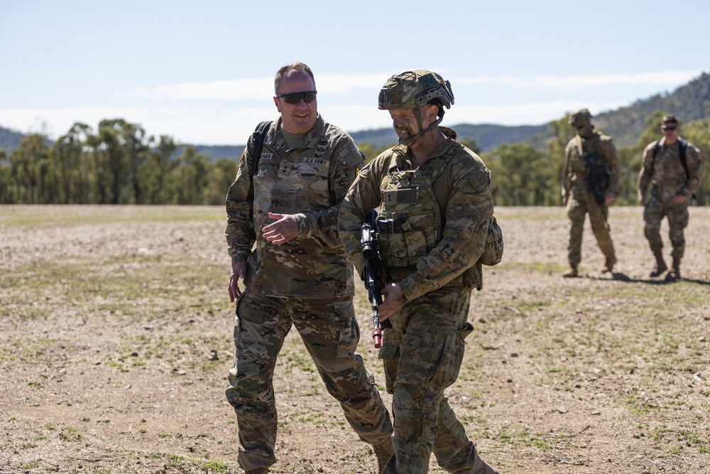 1AD CG visits leaders and soldiers during Talisman Sabre 23