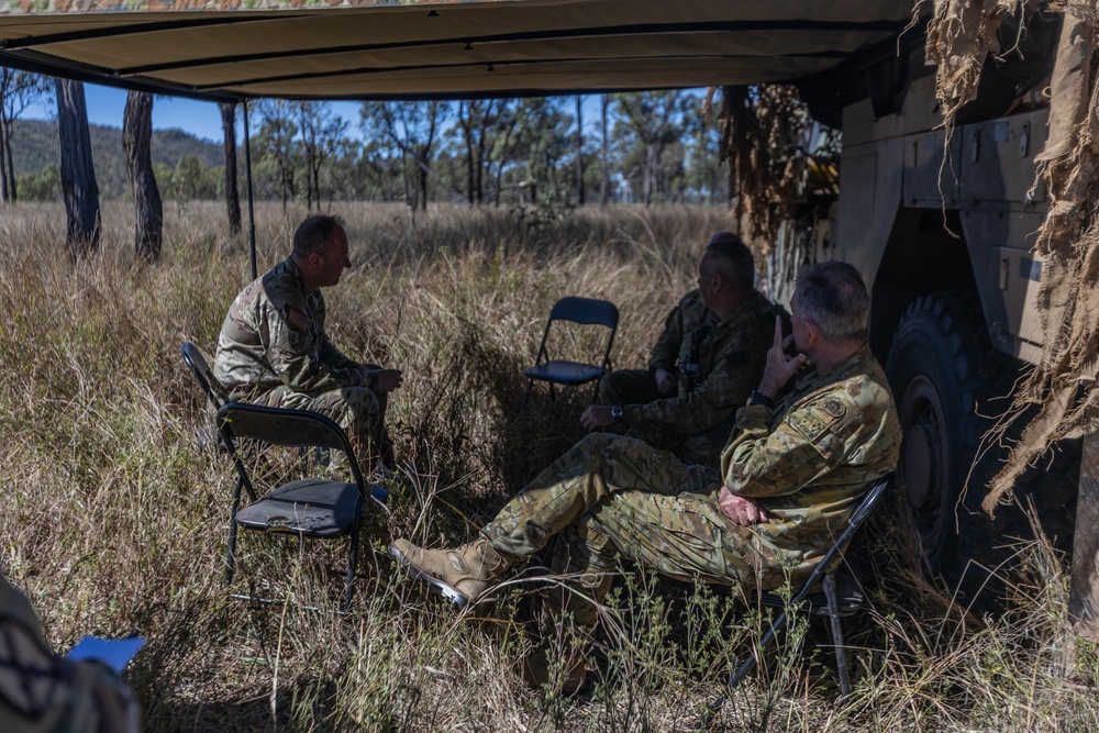 1AD CG visits leaders and soldiers during Talisman Sabre 23