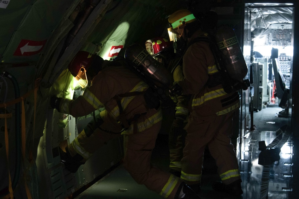 Kadena firefighters conduct flight line drill