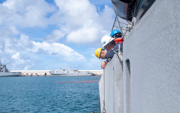 Coast Guard Maritime Enforcement Specialist Embarks Aboard USS Manchester for OMSI