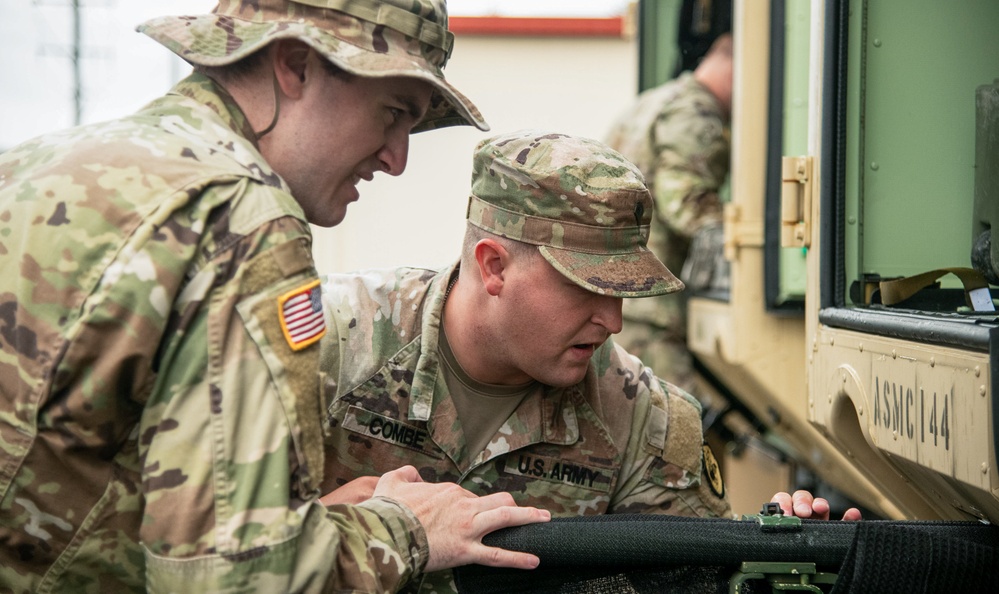During Talisman Sabre Soldiers of the 144th Area Support Medical Company Establish a Role 2