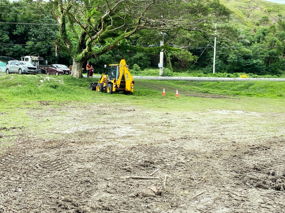 First temporary debris management site in Guam cleared