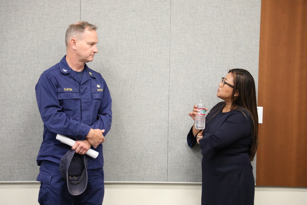 Capt. Clayton and Madeleine Friedman attend Essentris Decommissioning