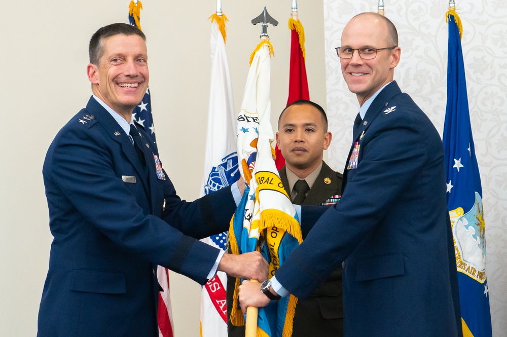 DISA Global Field Command hold change of command ceremony at Scott AFB