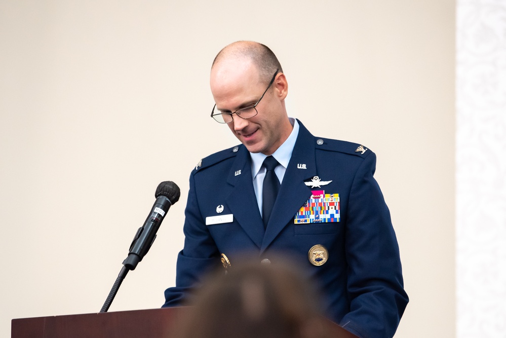 DISA Global Field Command hold change of command ceremony at Scott AFB