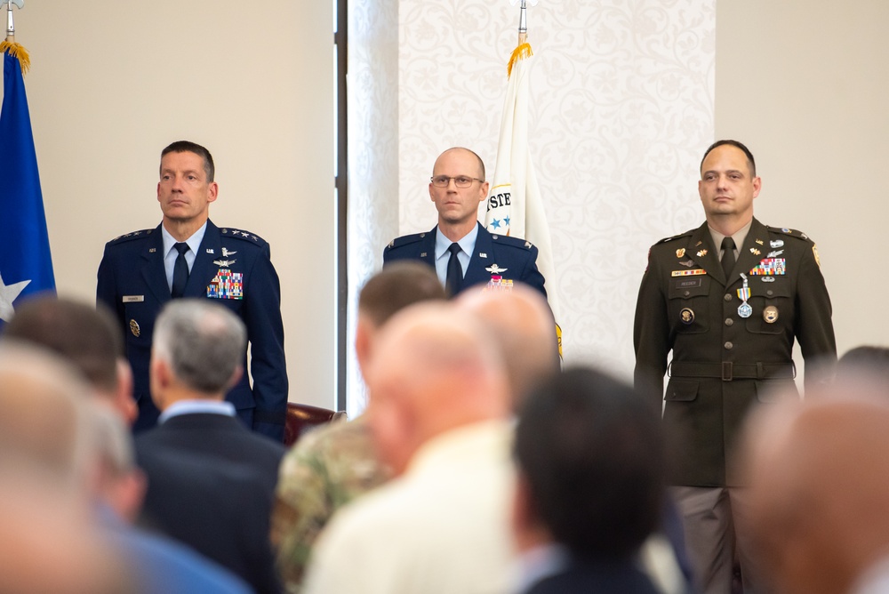 DISA Global Field Command hold change of command ceremony at Scott AFB