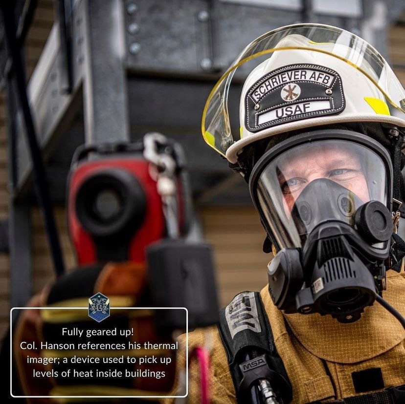 Colonel Hanson Visits the Schriever Fire Department