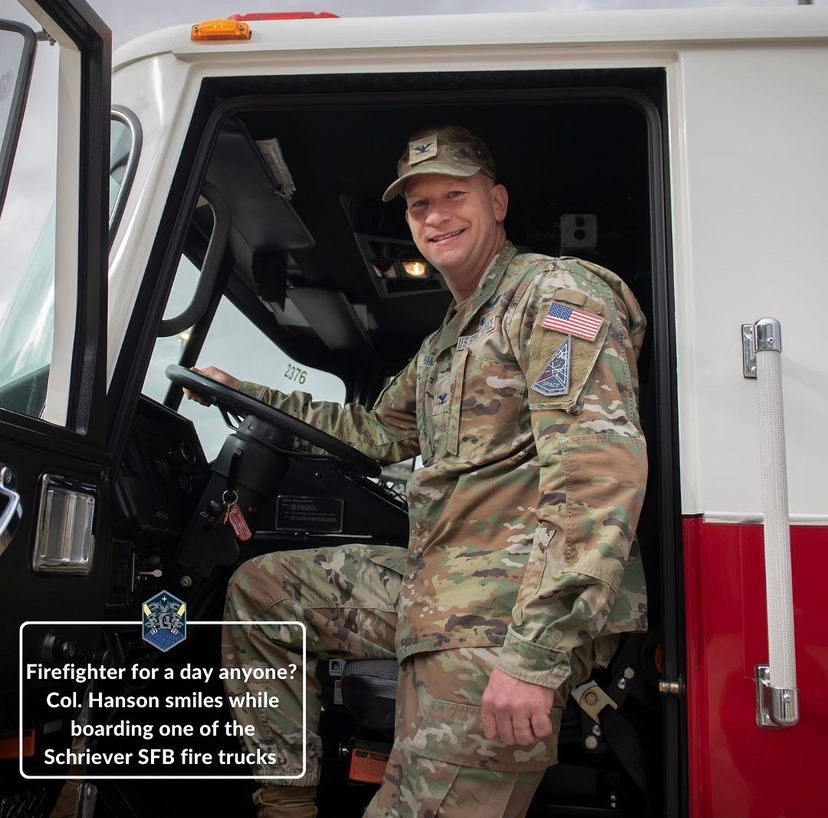 Colonel Hanson Visits the Schriever Fire Department