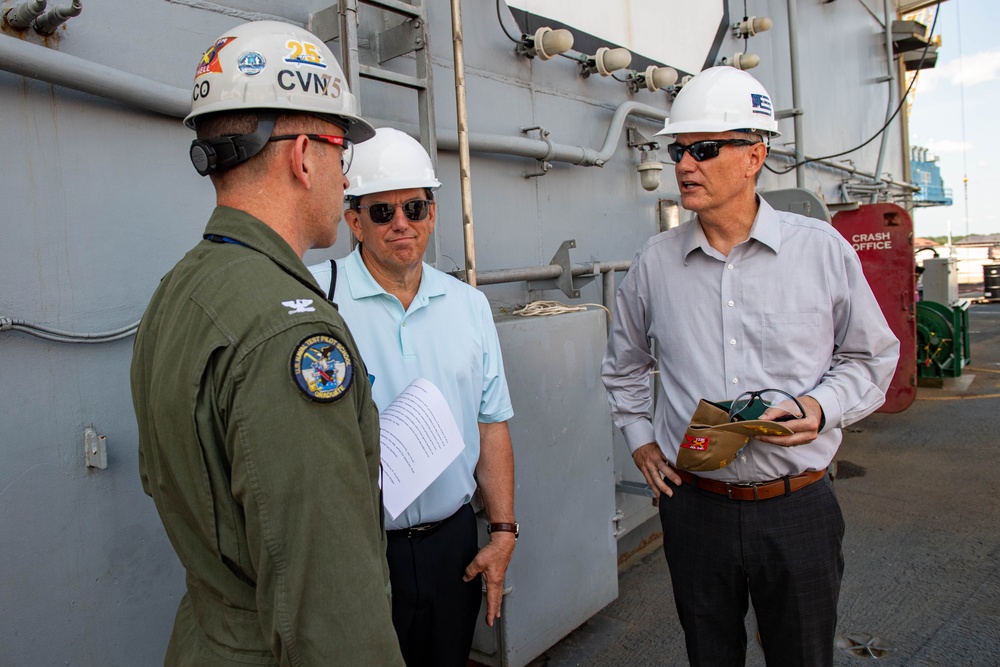 Truman is the flagship of the Harry S. Truman Carrier Strike Group and is currently in port aboard Naval Station Norfolk.