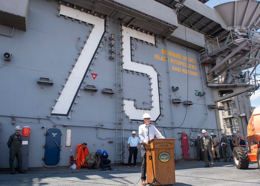 Truman is the flagship of the Harry S. Truman Carrier Strike Group and is currently in port aboard Naval Station Norfolk.