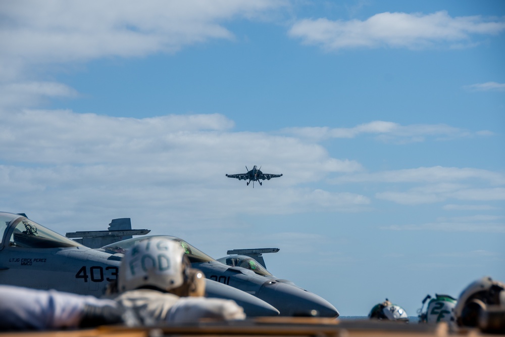 USS Ronald Reagan (CVN 76) conducts flight operations in support of Talisman Sabre 23