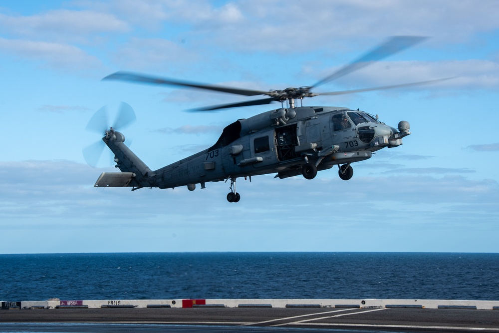 USS Ronald Reagan (CVN 76) conducts flight operations in support of Talisman Sabre 23