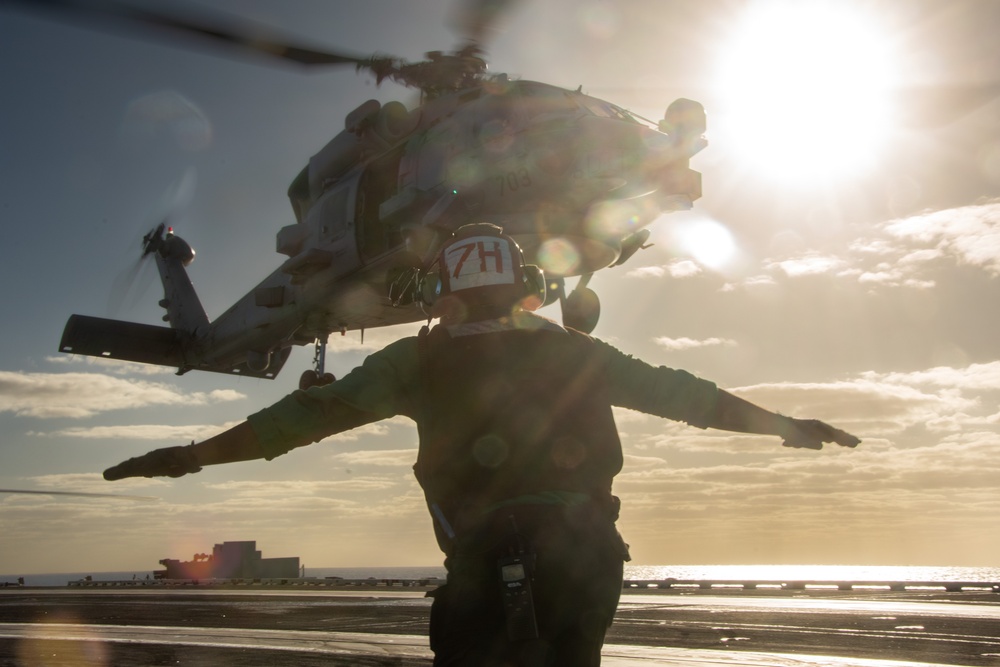 USS Ronald Reagan (CVN 76) conducts flight operations in support of Talisman Sabre 23