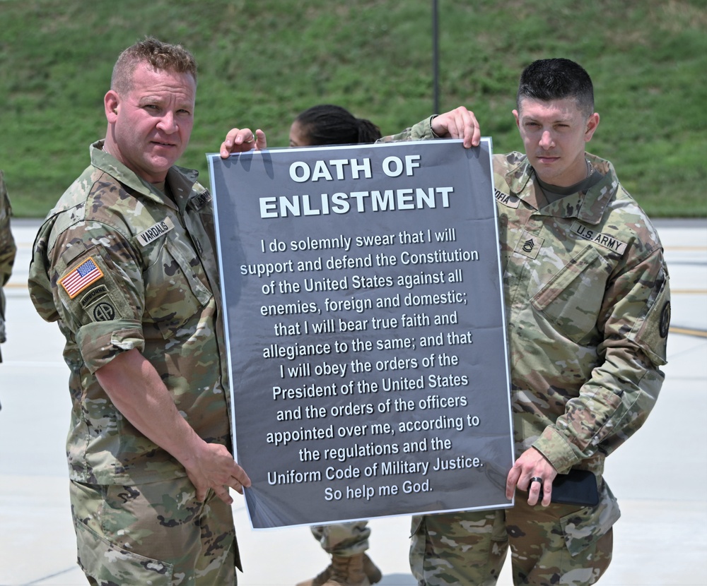 FORT DIX- WAREX Re-enlistment ceremony