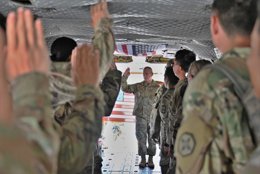 FORT DIX- WAREX Re-enlistment ceremony