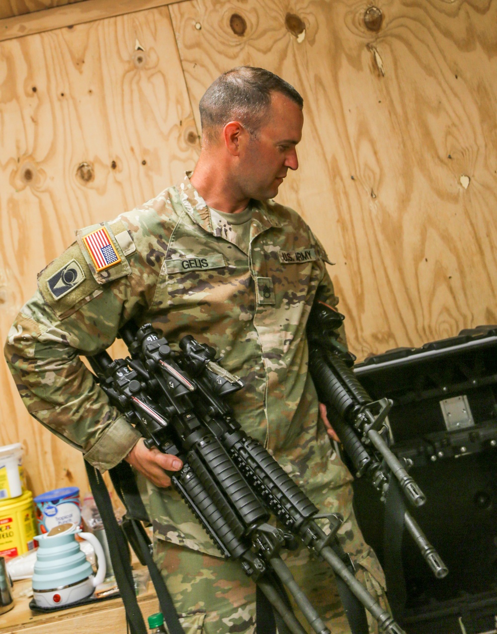 54th SFAB prepares firing range for multinational partners