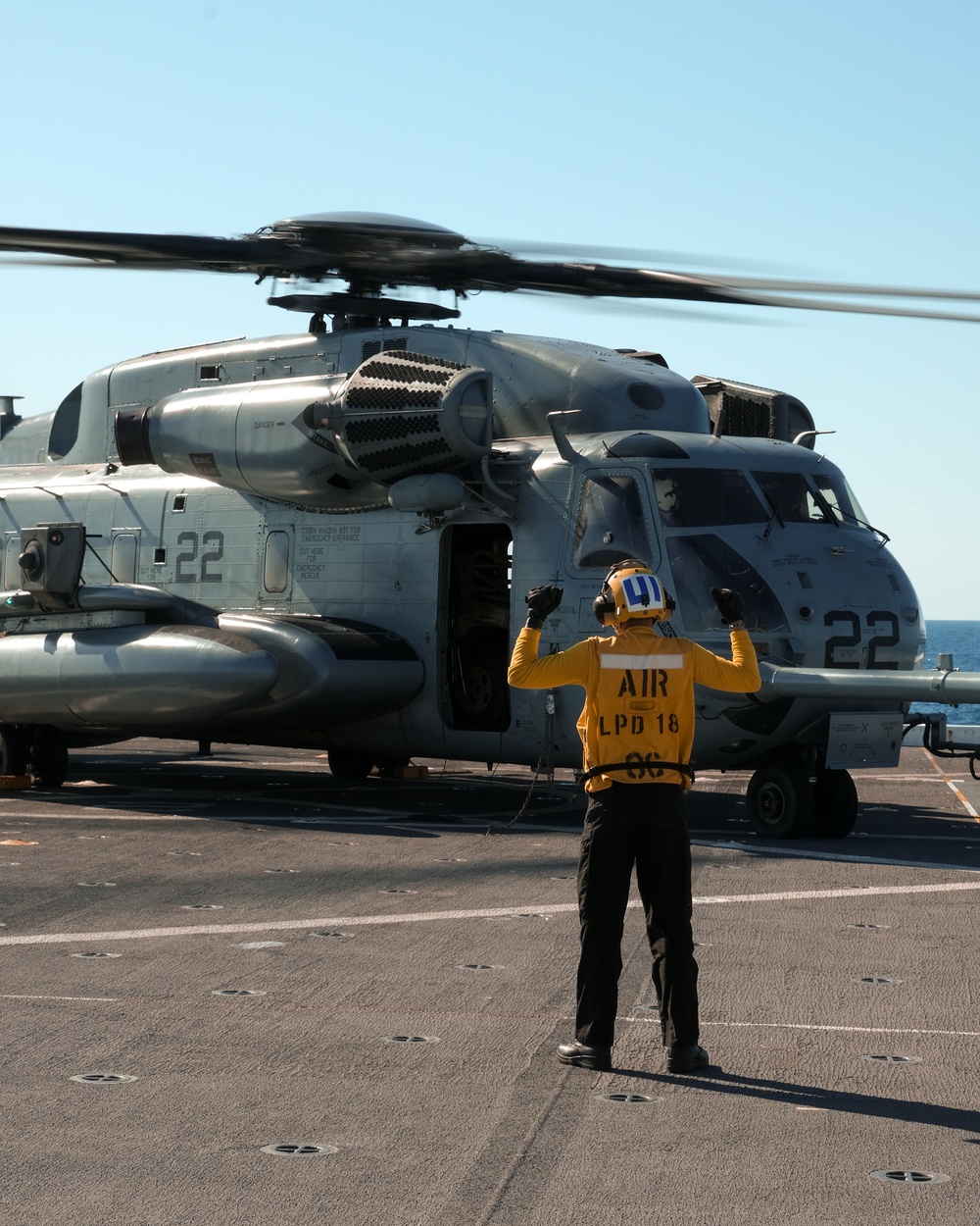 Flight Operations aboard the USS New Orleans during Talisman Sabre 23