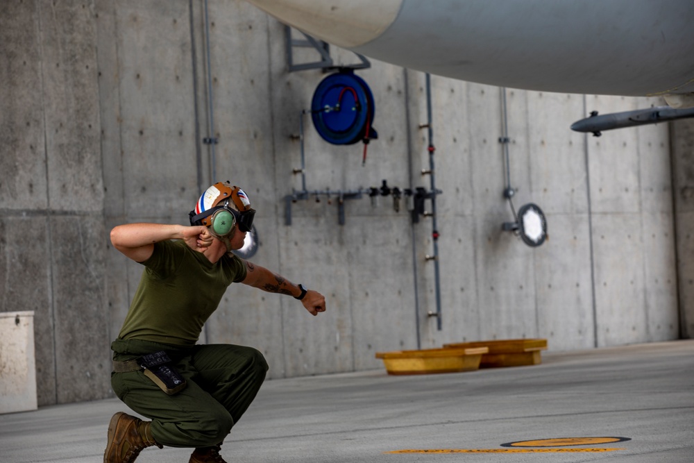 Hot Fuel: VMFA-115 conducts hot fueling operations at Kadena AB during Northern Edge 23-2