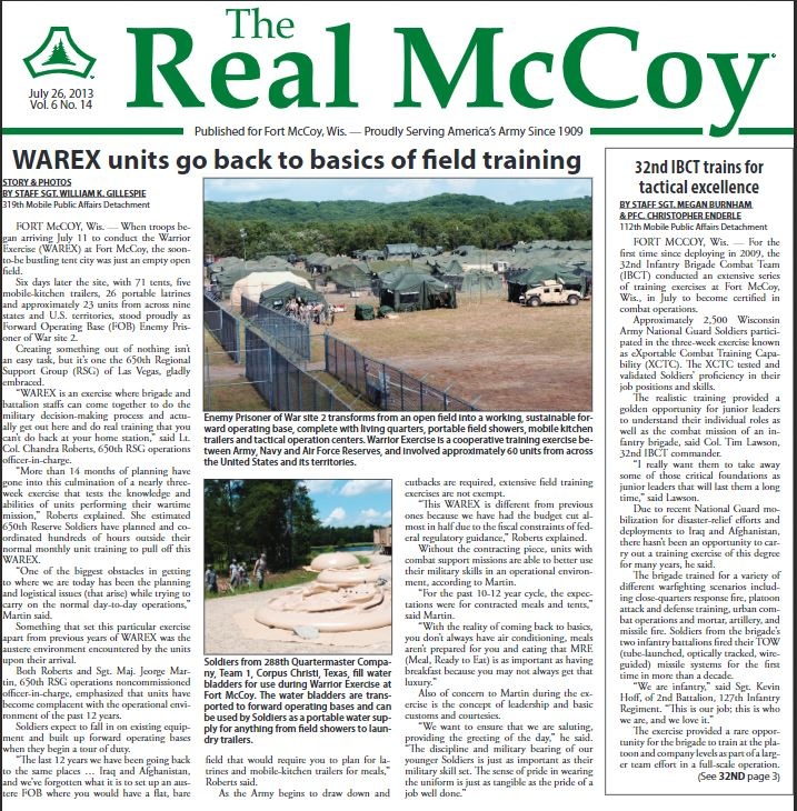 This Month in Fort McCoy History — July 2023