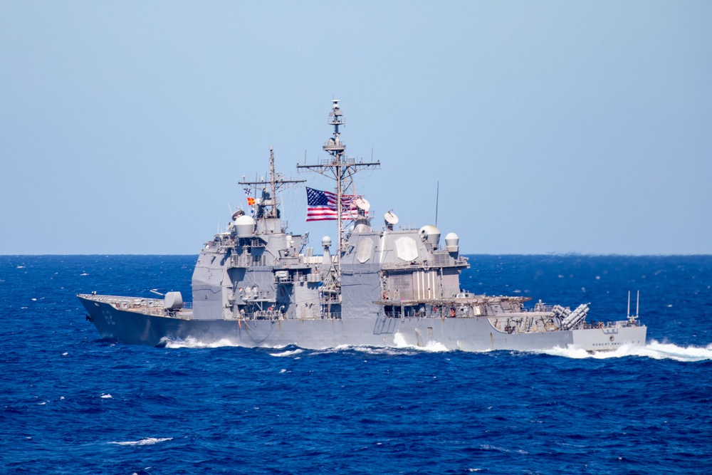 USS Robert Smalls (CG 62) Transits Indian Ocean During Talisman Sabre 23