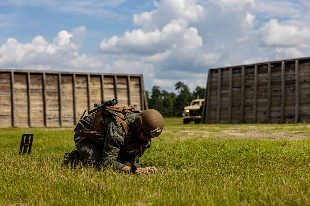 Combat Logistics Battalion 24 conducts a live fire range during its Marine Corps Combat Readiness Evaluation