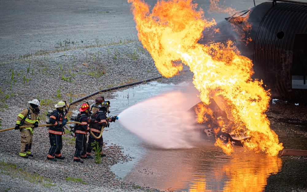 Shaw hosts local firefighters for live aircraft fire exercise