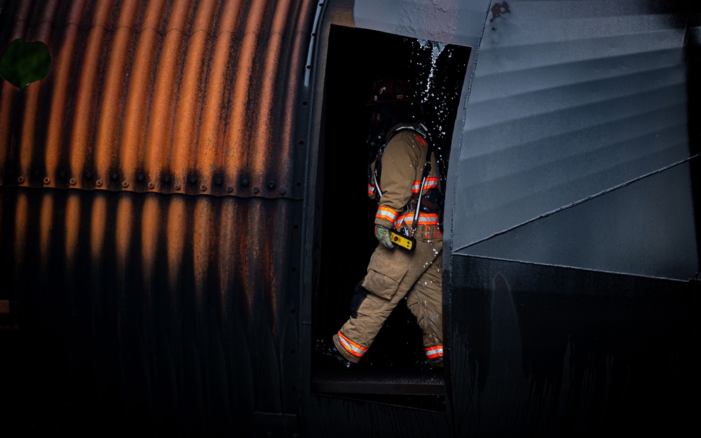 Shaw hosts local firefighters for live aircraft fire exercise