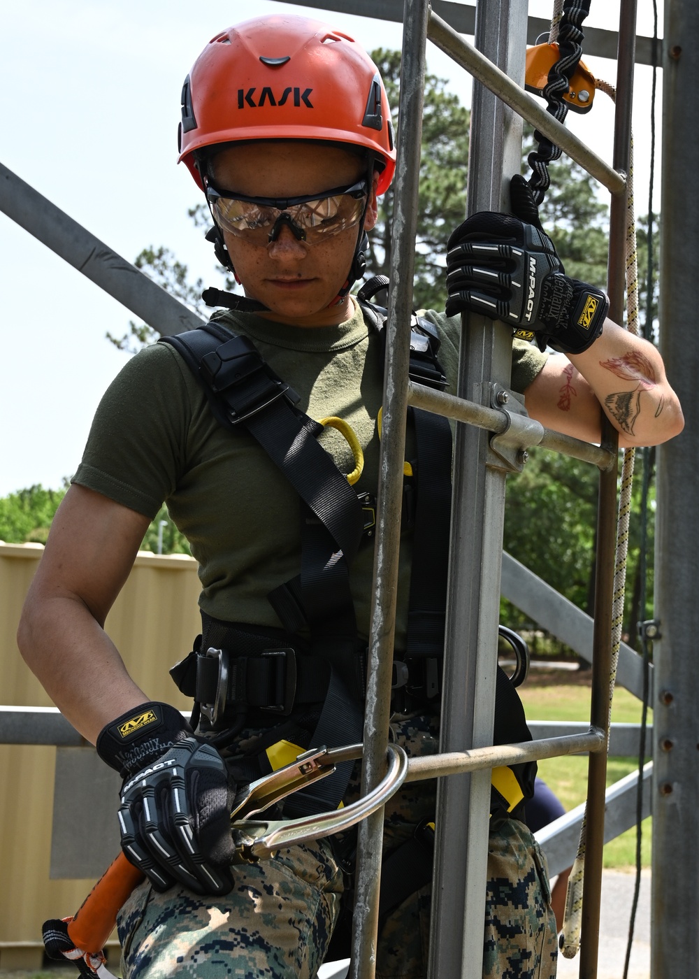 Sailors participate in Competent Person for Fall Protection Course