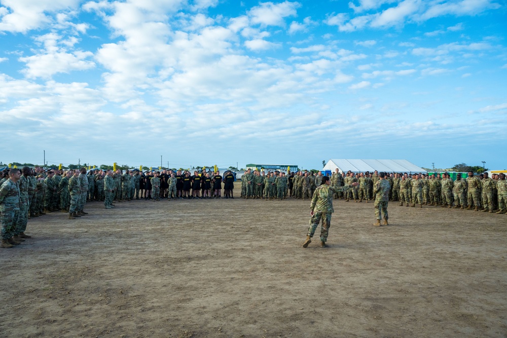 Joint Task Force-7 holds all-hands at Camp Resolute LSA ahead of JLOTS