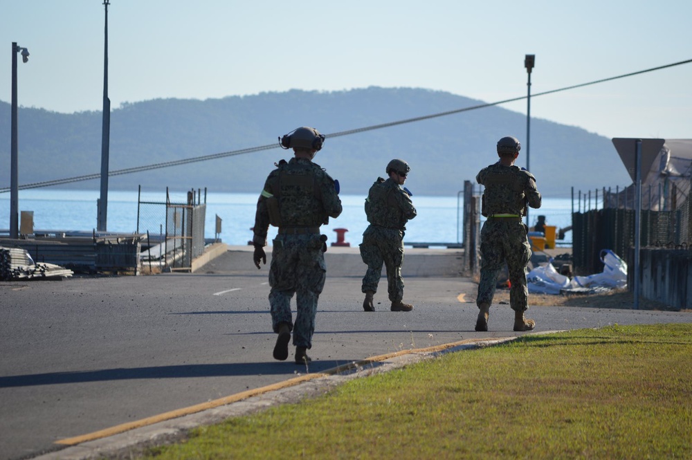 U.S. Coast Guard Port Security Unit 312 Shoreside Security Unit conducts joint-interagency training in Australia