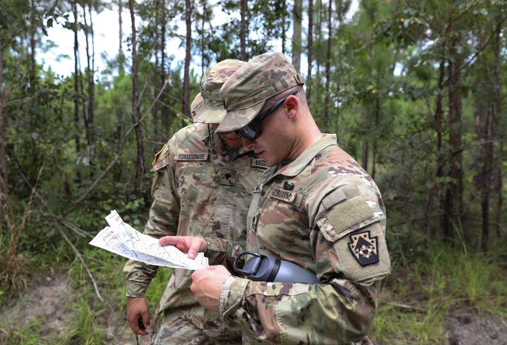 213th Regional Support Group Conducts Land Navigation Training at Fort Stewart