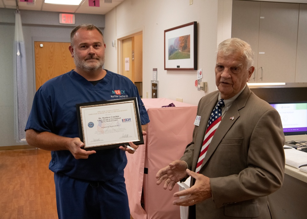 104FW Airman's civilian employer receives ESGR Patriot Award