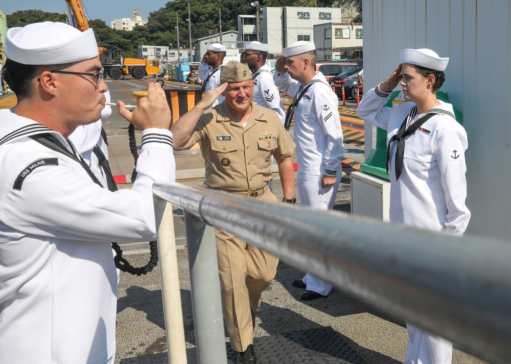 CNO Presents Spokane Trophy to USS Milius