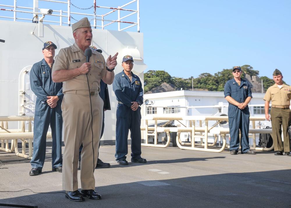 CNO Presents Spokane Trophy to USS Milius