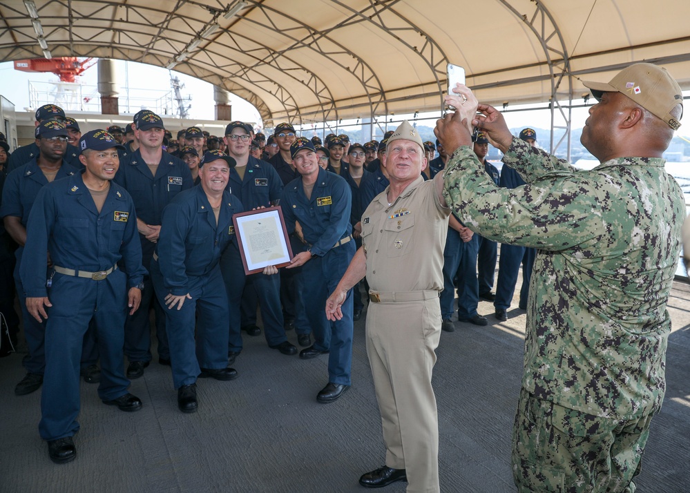 CNO Presents Spokane Trophy to USS Milius