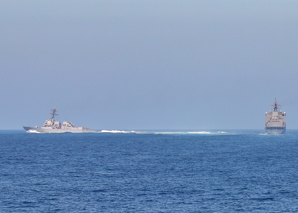 USS Ralph Johnson (DDG 114) Conducts Replenishment-at-Sea with JS Mashu of the Japanese Maritime Self-Defense Force