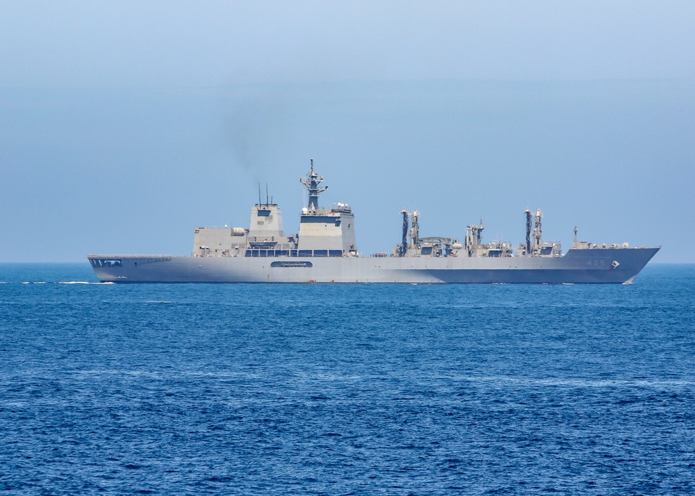 USS Ralph Johnson (DDG 114) Conducts Replenishment-at-Sea with JS Mashu of the Japanese Maritime Self-Defense Force