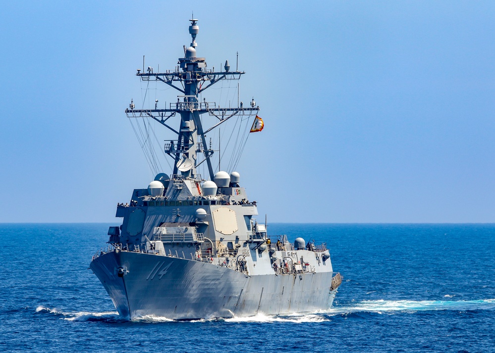 USS Ralph Johnson (DDG 114) Conducts Replenishment-at-Sea with JS Mashu of the Japanese Maritime Self-Defense Force