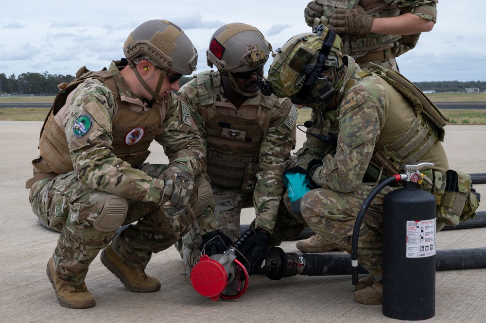 Talisman Sabre 23 | Australian Army 6th Aviation Regiment and 18th LRS conduct FARP operations