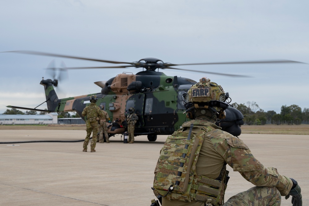 Talisman Sabre 23 | Australian Army 6th Aviation Regiment and 18th LRS conduct FARP operations