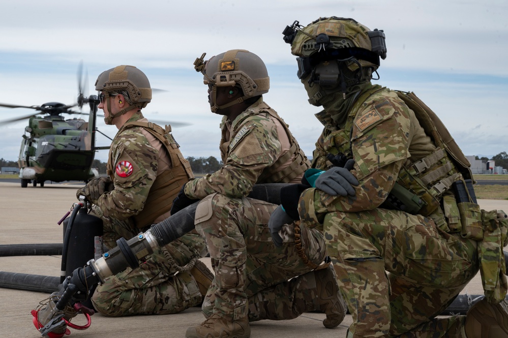 Talisman Sabre 23 | Australian Army 6th Aviation Regiment and 18th LRS conduct FARP operations