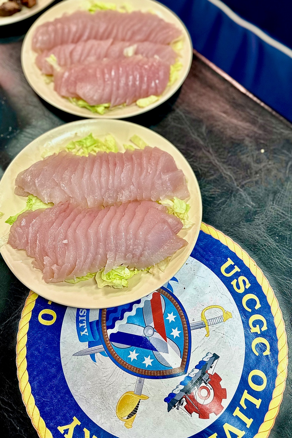 Fresh sashimi aboard USCGC Oliver Henry (WPC 1140)