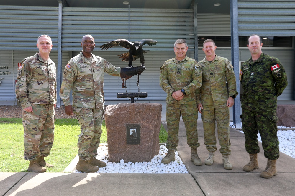 First Corps Commander meets &quot;Courage&quot; the eagle