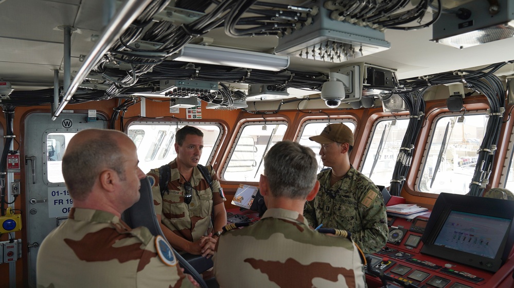 French naval officers visit U.S. Coast Guard cutter USCGC Clarence Sutphin Jr.