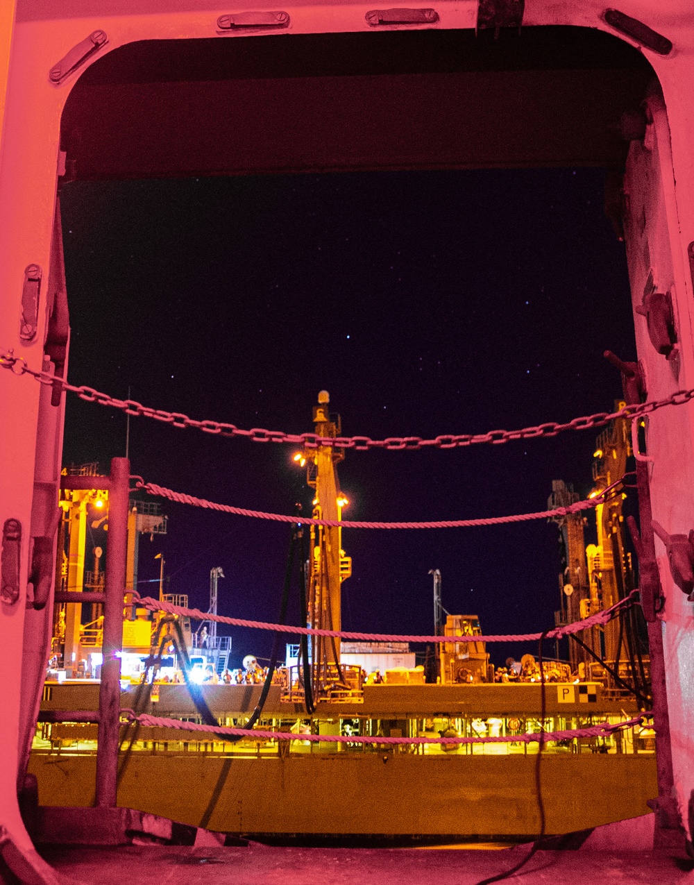 USS Ronald Reagan (CVN 76) conducts fueling-at-sea with USNS Rappahannock (T-AO 204)