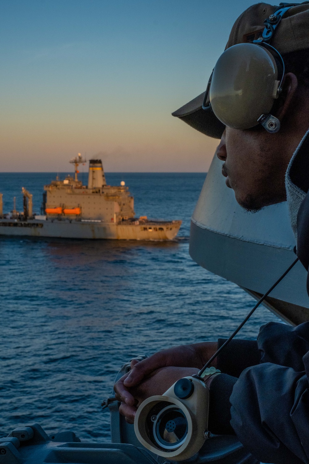 USS Ronald Reagan (CVN 76) conducts fueling-at-sea with USNS Rappahannock (T-AO 204)