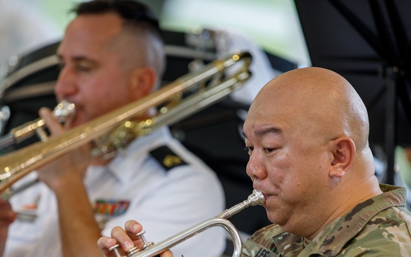 Lt. Col. Jacky Lee Performs with 198th Army Band at Gettysburg Summer Fest